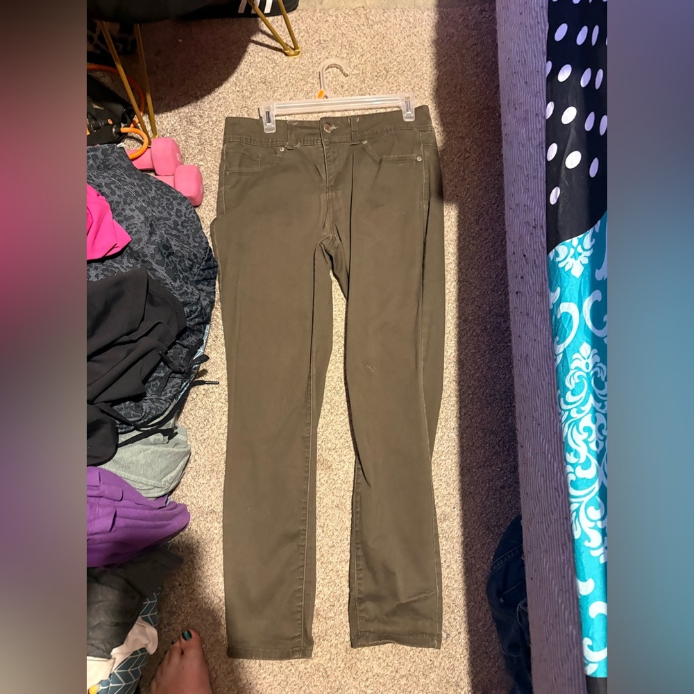 Olive Green Skinny Pants